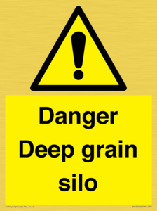 Danger Deep grain silo